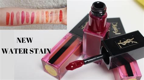 YSL Water Lip Stain Swatches and Review 